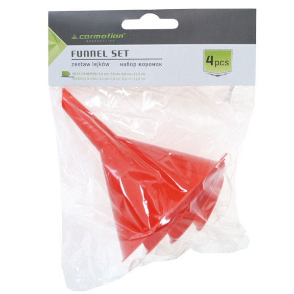 Műanyag tölcsérek, 4 db/csomag